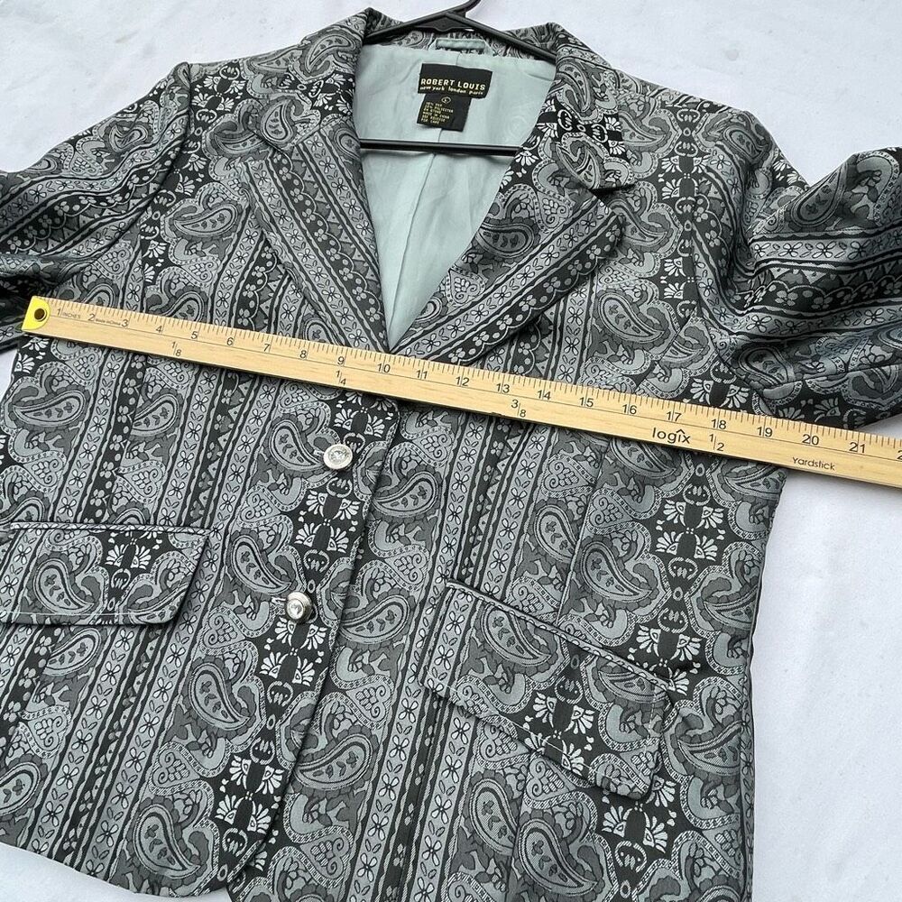 Robert Louis size L  75% silk brocade jacket. Two button front. - Picture 4 of 8